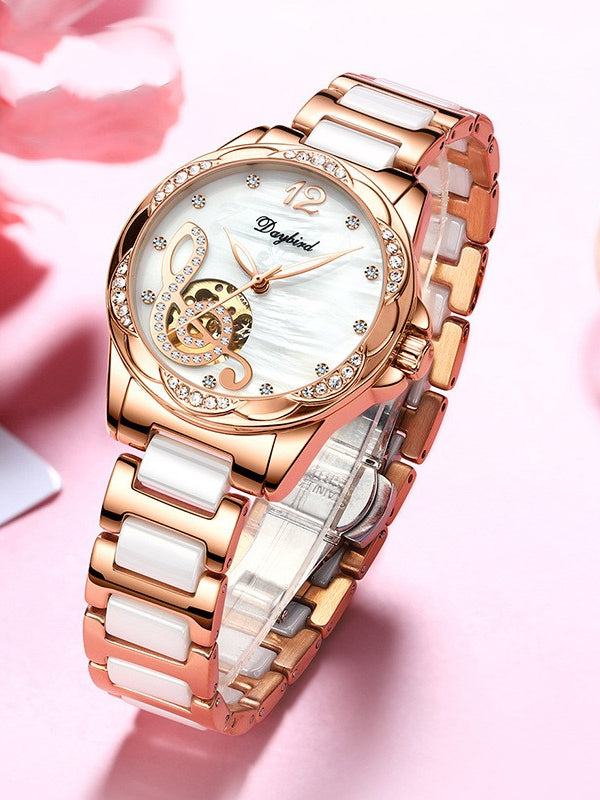 High Quality Fashion Female hollow automatic mechanical watch