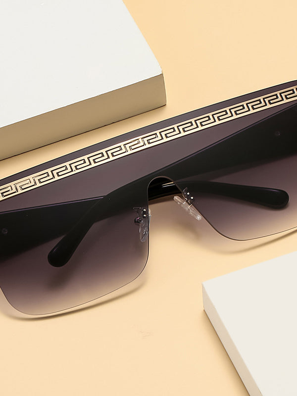 High Quality Fashion Trendy Fashion Personality Head Decorated Sunglasses Frameless