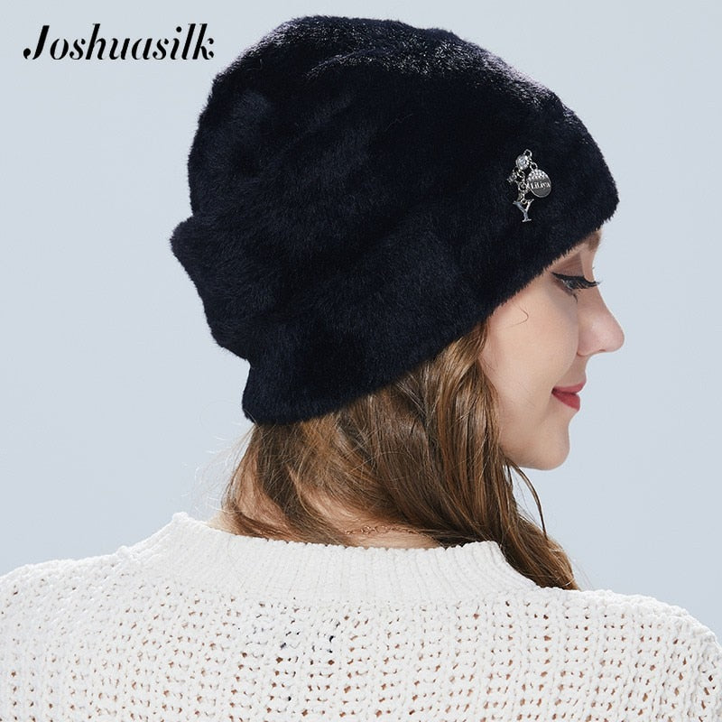 Maggie Queen Fashion woman hat Soft and delicate decoration fashion Faux fur and angora rabbits For Girls