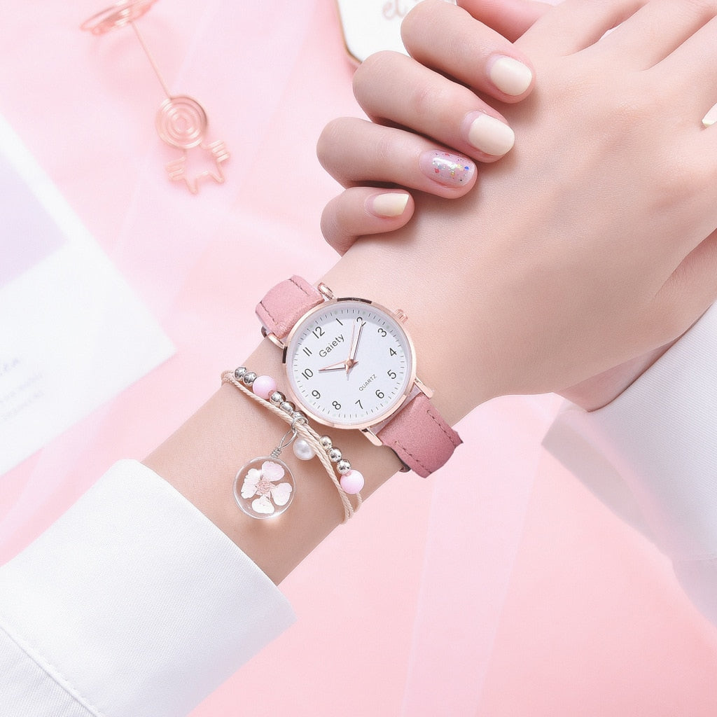 High Quality Women Watch Bracelet Set Girls Gift Fashion