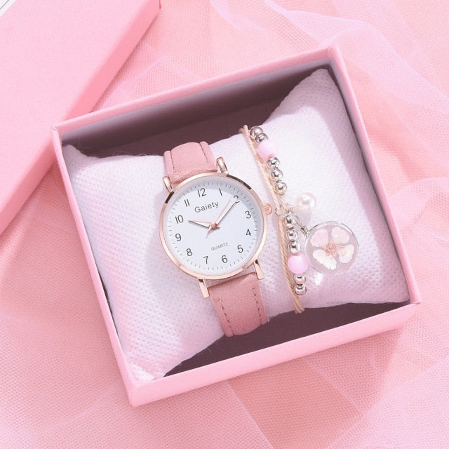 High Quality Women Watch Bracelet Set Girls Gift Fashion
