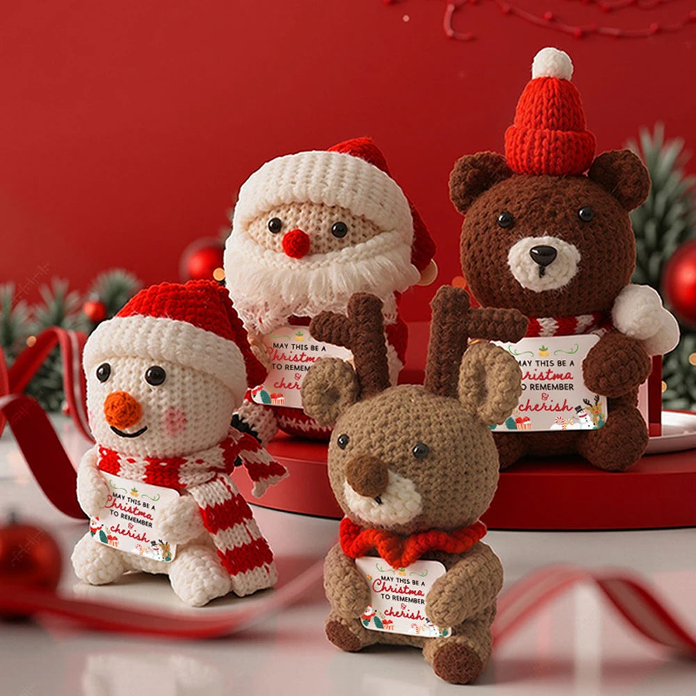MAGGIE QUEEN Christmas Dolls Lovely Knitted Christmas Items Christma Crochet Positive Animal Gift