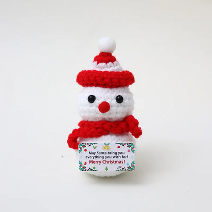 MAGGIE QUEEN Mini Handmade Christmas Tree Crochet Decor Merry Inspirational Cheer up Gifts for Sister Friends Mom Grandma Christmas Gifts