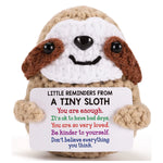 MAGGIE QUEEN Funny Handwoven Positive Energy Coffee Cup Support Emotional Home Room Decoration Plush Knitting Doll Birthday Christmas Gift