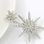 High Quality Fashion Diamond Back Hanging Snowflake Earrings