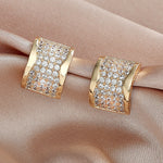 High Quality Fashion Rose Gold Jewelry Zircon Earrings