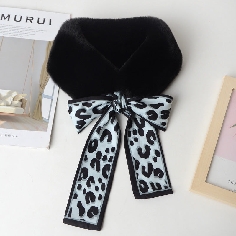 High Quality Fashion woman Leopard solid color scarf