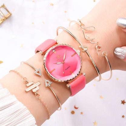 High Quality Fashion Classic quartz watch female watch bracelet combination set