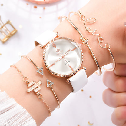 High Quality Fashion Classic quartz watch female watch bracelet combination set