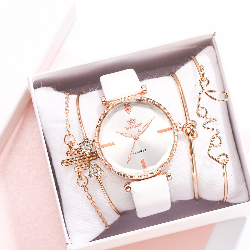 High Quality Fashion Classic quartz watch female watch bracelet combination set