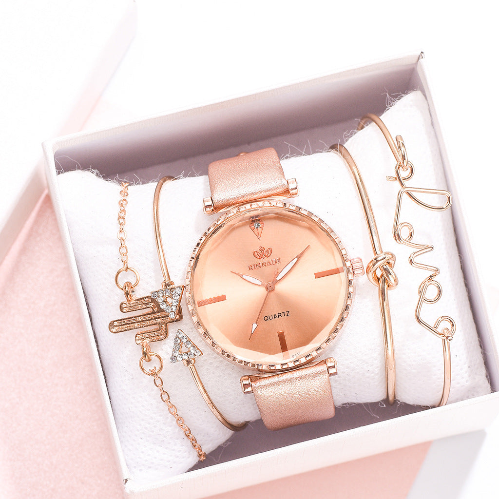 High Quality Fashion Classic quartz watch female watch bracelet combination set