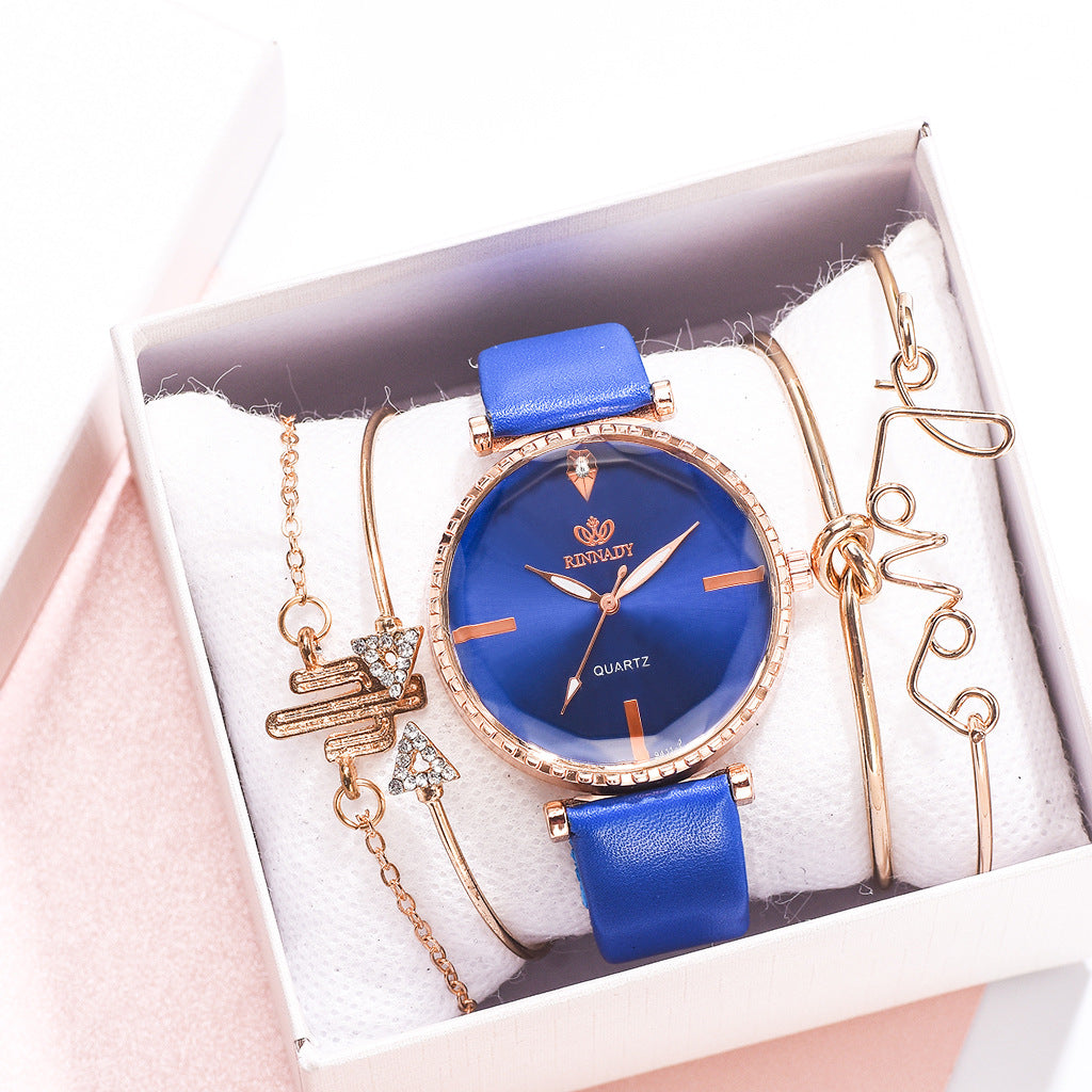 High Quality Fashion Classic quartz watch female watch bracelet combination set