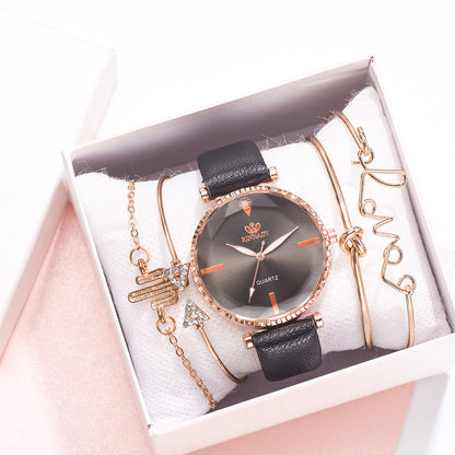 High Quality Fashion Classic quartz watch female watch bracelet combination set