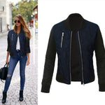 High Quality Hot sale autumn and winter new solid color fashion zipped cotton jacket women Coat