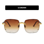 High Quality Fashion Square sunglasses with cut edges
