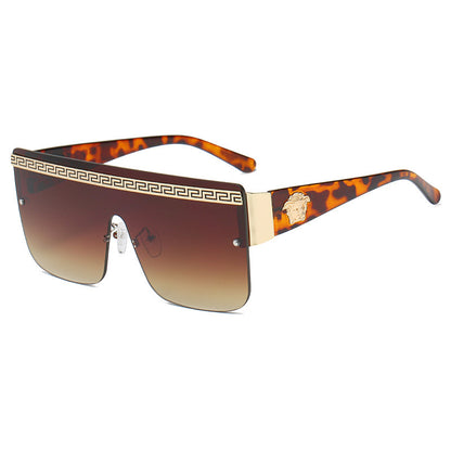 High Quality Fashion Trendy Fashion Personality Head Decorated Sunglasses Frameless