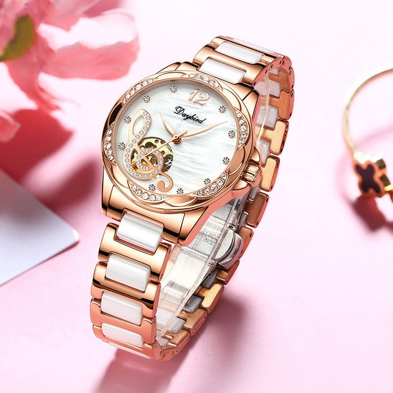 High Quality Fashion Female hollow automatic mechanical watch