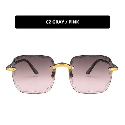 High Quality Fashion Square sunglasses with cut edges