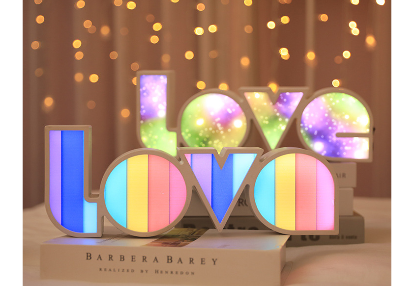 MaggieQueen Valentines Day Decor LED LOVE Light Valentines Day Gift For Girlfriend Bithday Wedding Party Decoration Romantic Wedding Decor