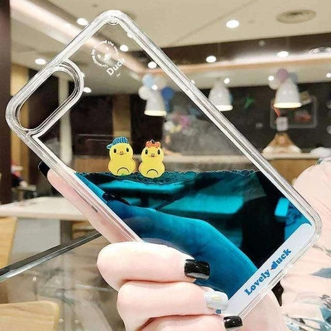 Swimming duck iphone case