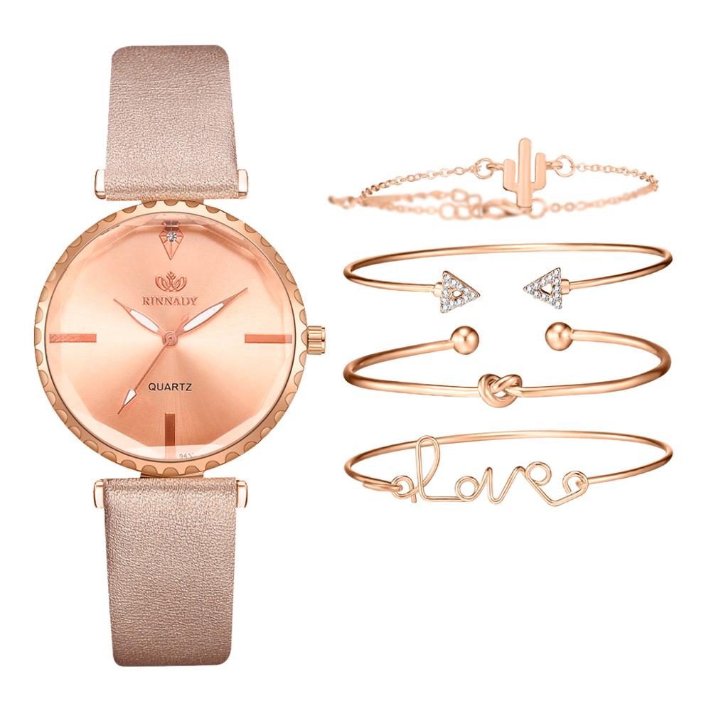 High Quality Fashion Classic quartz watch female watch bracelet combination set