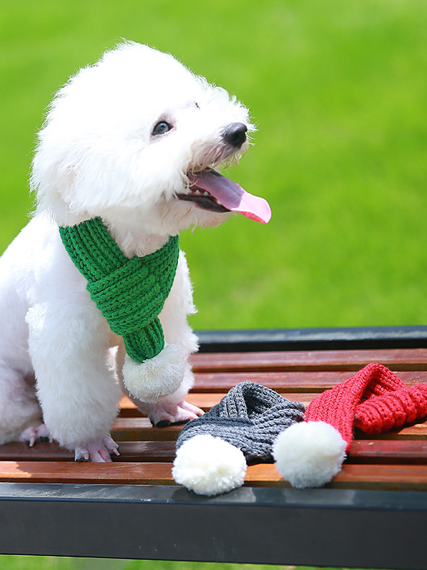 High Quality Pets Cute Wool scarf cat and dog accessories pet scarf