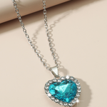 High Quality Fashion Heart shaped crystal Zircon Necklace