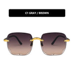High Quality Fashion Square sunglasses with cut edges