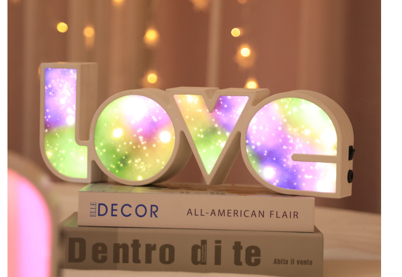 MaggieQueen Valentines Day Decor LED LOVE Light Valentines Day Gift For Girlfriend Bithday Wedding Party Decoration Romantic Wedding Decor