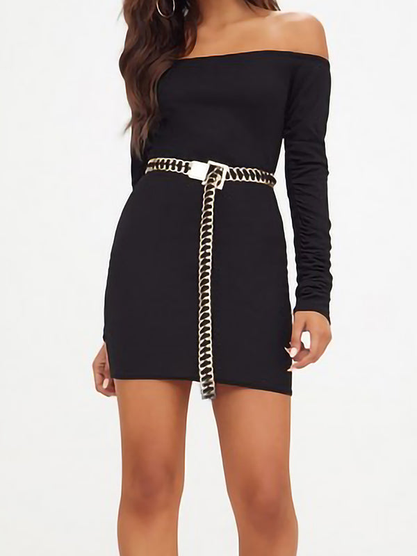 High Quality Fashion style dress decoration belt female personality geometry sexy body chain adjustable needle buckle chain waist chain