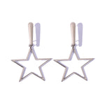 High Quality Fashion Five-Pointed Star Earrings Personality Simple Metal Earrings Women