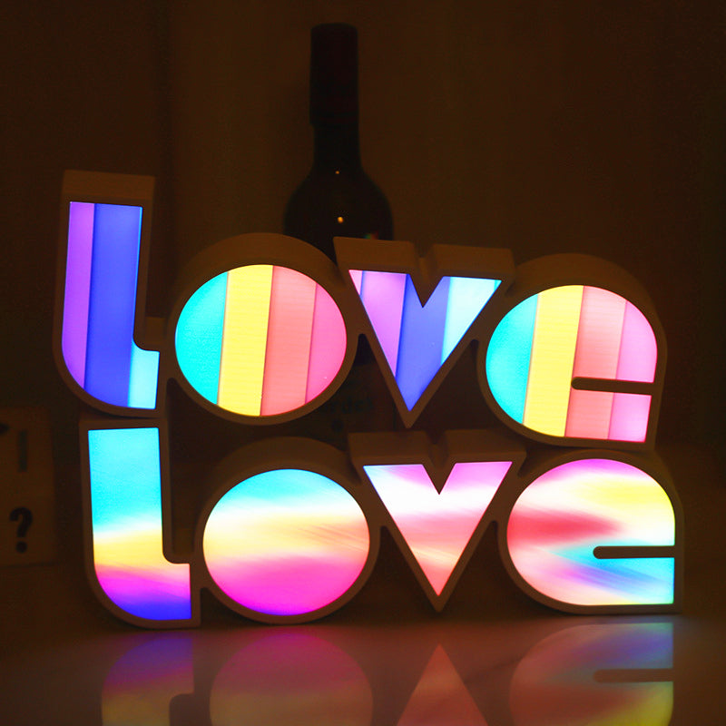 MaggieQueen Valentines Day Decor LED LOVE Light Valentines Day Gift For Girlfriend Bithday Wedding Party Decoration Romantic Wedding Decor