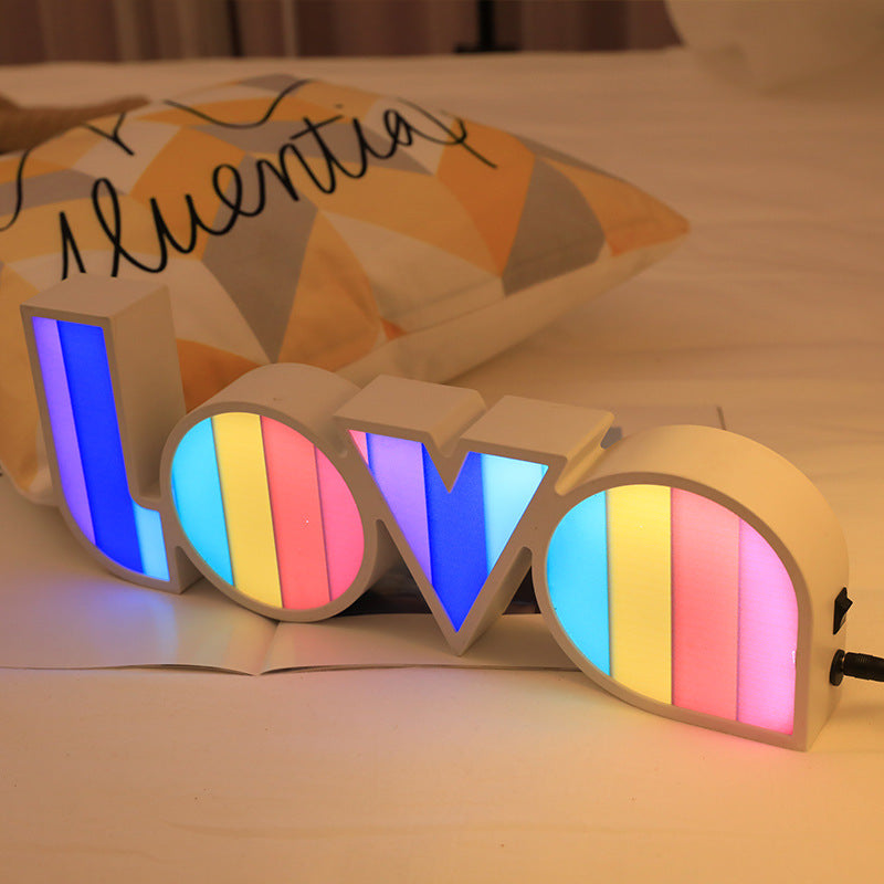 MaggieQueen Valentines Day Decor LED LOVE Light Valentines Day Gift For Girlfriend Bithday Wedding Party Decoration Romantic Wedding Decor