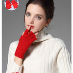 High Quality Fashion Woman Wool half finger gloves