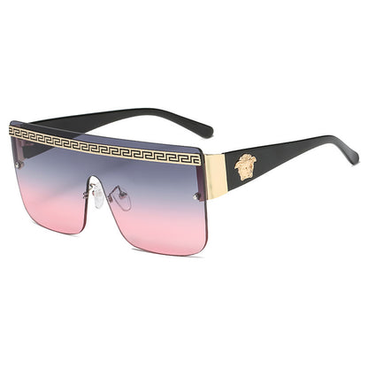 High Quality Fashion Trendy Fashion Personality Head Decorated Sunglasses Frameless