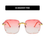 High Quality Fashion Square sunglasses with cut edges