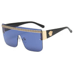 High Quality Fashion Trendy Fashion Personality Head Decorated Sunglasses Frameless
