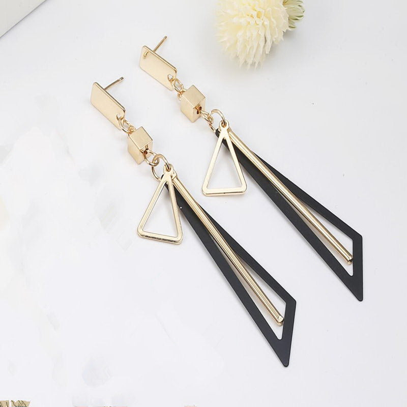 High Quality Fashion Triangle Tassel Dangle Drop Earrings For Women Earrings Fashion Jewelry Oorbellen Brincos