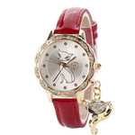 High Quality Fashion Cute Cat Pattern watch bracelets Clock Gift Women Girl Watches Luxury Diamond Analog Leather Quartz Wrist Watches