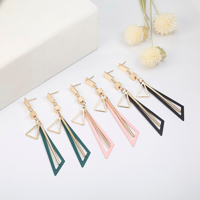 High Quality Fashion Triangle Tassel Dangle Drop Earrings For Women Earrings Fashion Jewelry Oorbellen Brincos