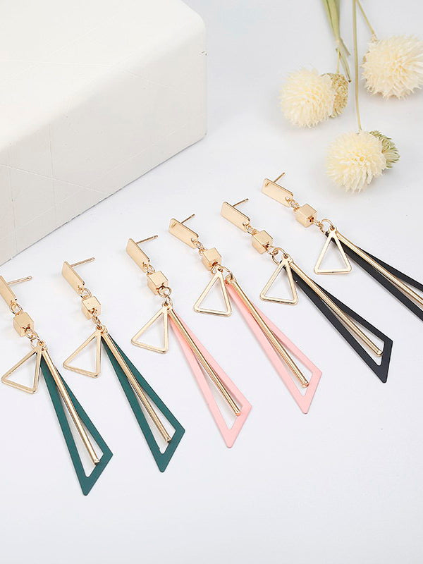 High Quality Fashion Triangle Tassel Dangle Drop Earrings For Women Earrings Fashion Jewelry Oorbellen Brincos