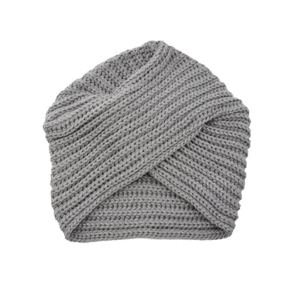 High Quality Fashion Woolen Knit Hat With Crossover Pullover