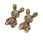 High Quality Fashion woman Love Metal Bunny Stud Earrings