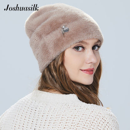 Maggie Queen Fashion woman hat  Soft and delicate decoration fashion Faux fur and angora rabbits For Girls