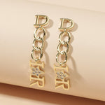 High Quality Fashion Design Personality Tassel Diamond Earrings