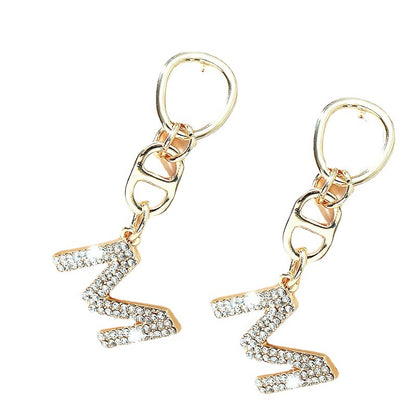 High Quality Fashion Lovely English Letter M Ear Buckle Temperament Sweet Earrings