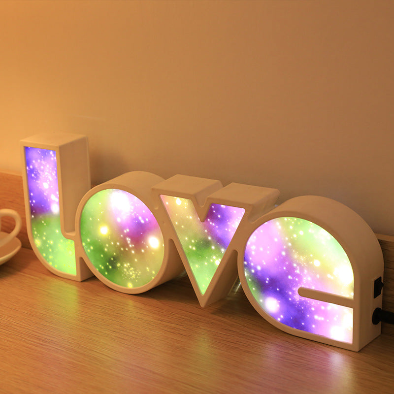 MaggieQueen Valentines Day Decor LED LOVE Light Valentines Day Gift For Girlfriend Bithday Wedding Party Decoration Romantic Wedding Decor