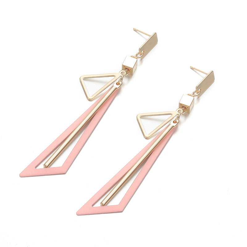 High Quality Fashion Triangle Tassel Dangle Drop Earrings For Women Earrings Fashion Jewelry Oorbellen Brincos