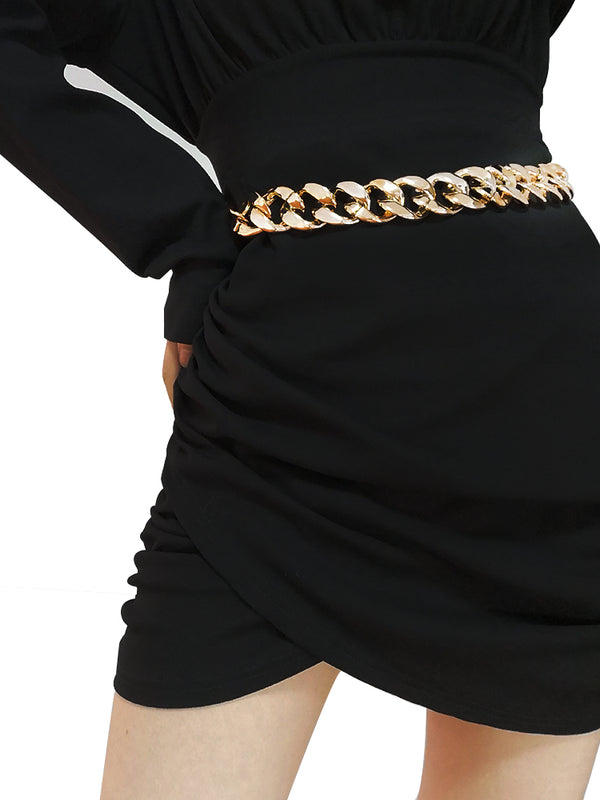 High Quality Fashion cross-border simple fashion thick chain waist chain with dress character retro versatile punk accessories autumn