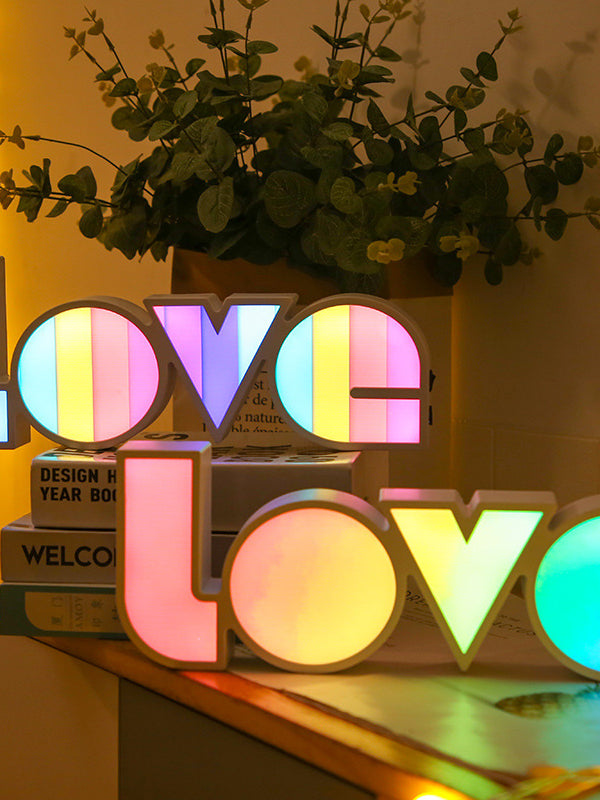 MaggieQueen Valentines Day Decor LED LOVE Light Valentines Day Gift For Girlfriend Bithday Wedding Party Decoration Romantic Wedding Decor